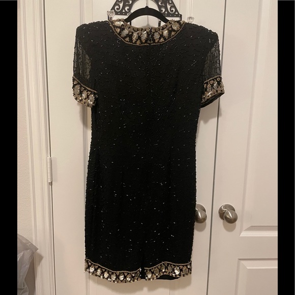 Vintage A.J Bari Black dress 1980s vintage - Picture 3 of 10